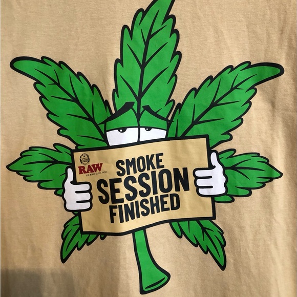 Rolling Papers Raw Smoke Session Finished Kush Cannabis Short Sleeve Shirt 2XL - Picture 4 of 7
